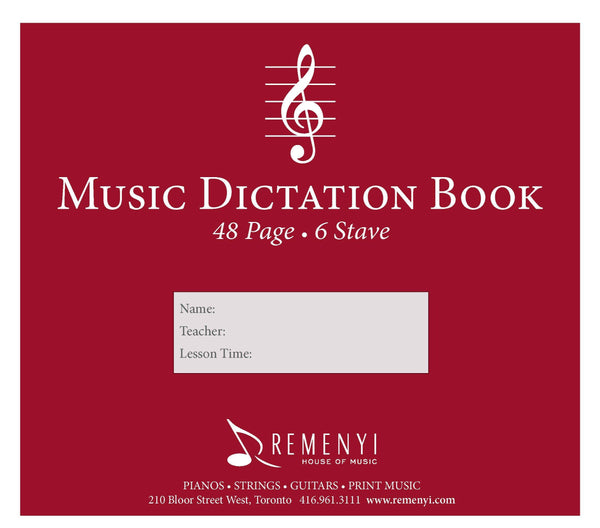 Dictation Book- 6 Stave 48 pg