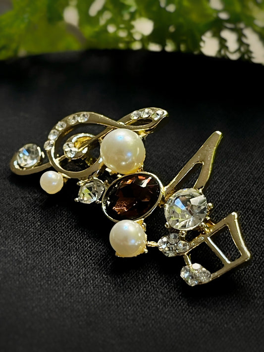 Music Notes Brooch