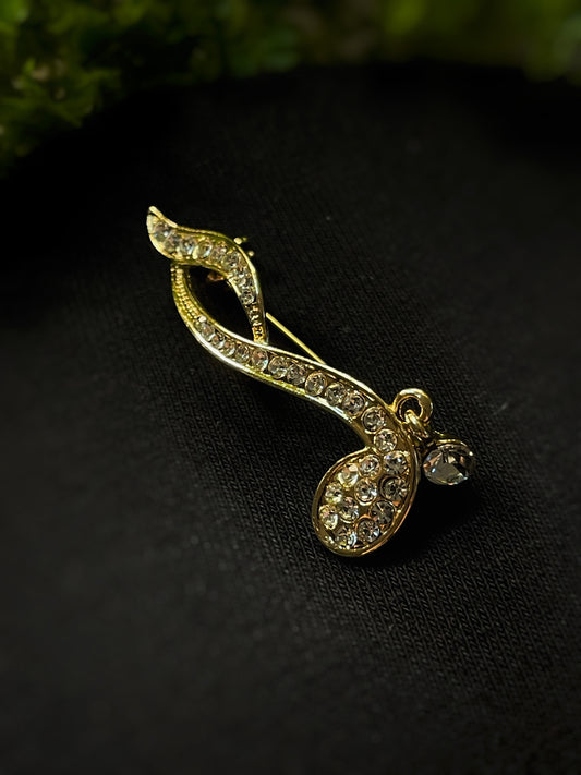 Eighth Note Sparkle Brooch