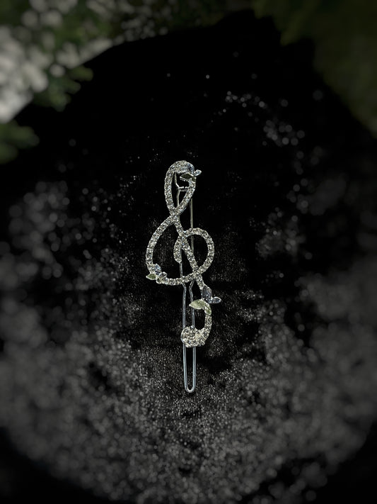 Treble Clef Hair Clip