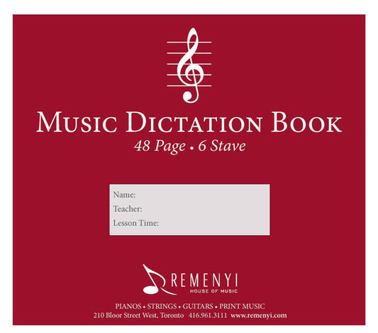 Dictation Book- 6 Stave 48 pg